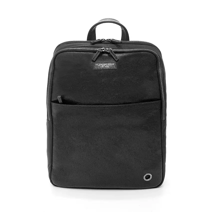A.g.spalding&bros. Zaino Steel Rivet in Nylon e Pelle Nero 309391