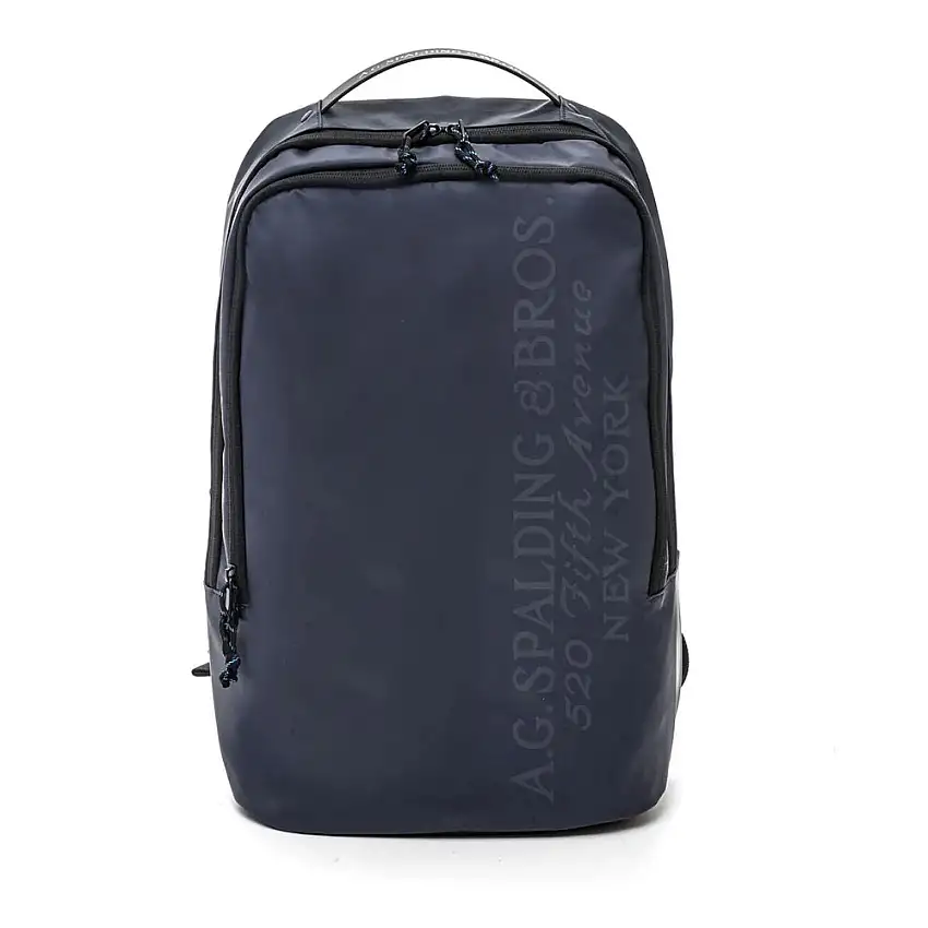 A.G. Spalding&Bros. Zaino Round Viaggio In Nylon Gommato Blu con Tasca porta pc laptop
