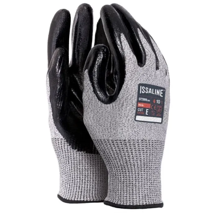 12 Paia - Guanti da lavoro Cut Catch in Nitrile - Issa Line 07299N