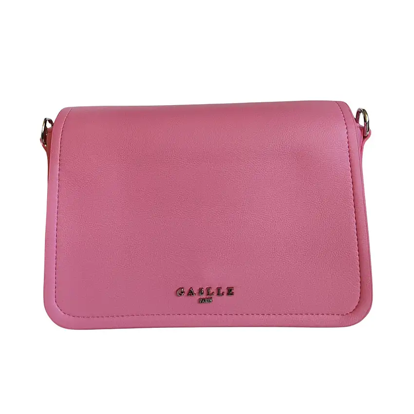 Gaelle Borsetta donna borsa tracolla MINI SHOULDER STRAP Rosa con tracolla logata