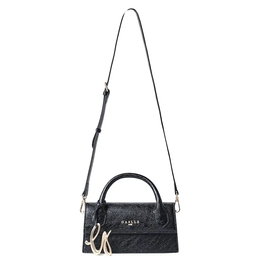 Gaelle Borsetta donna borsa tracolla duffle bauletto nero mini