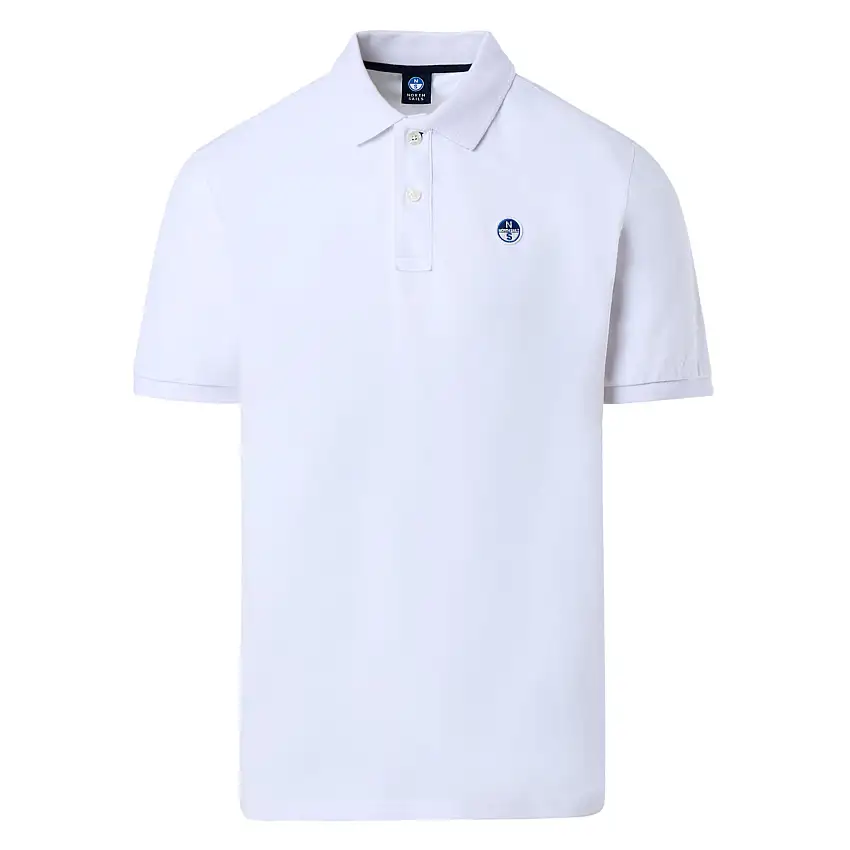 North Sails Polo maglia maglietta con logo bianco 692451 0101