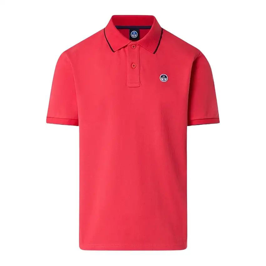 North Sails Polo maglia maglietta 692452 colletto rigato cotone biologico 0194