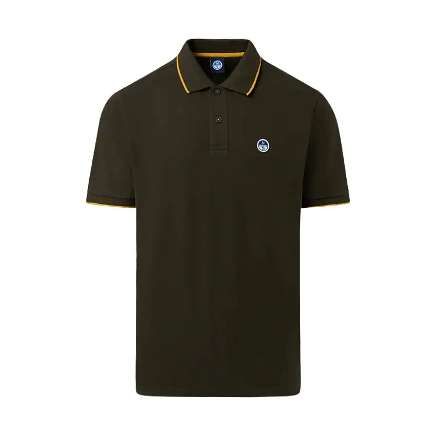 North Sails Polo maglia maglietta 692452 colletto rigato cotone biologico 0440