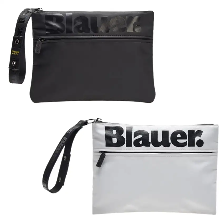 Blauer Borsa Pochette Coney Clutch Donna Uomo sling polso nylon cerato