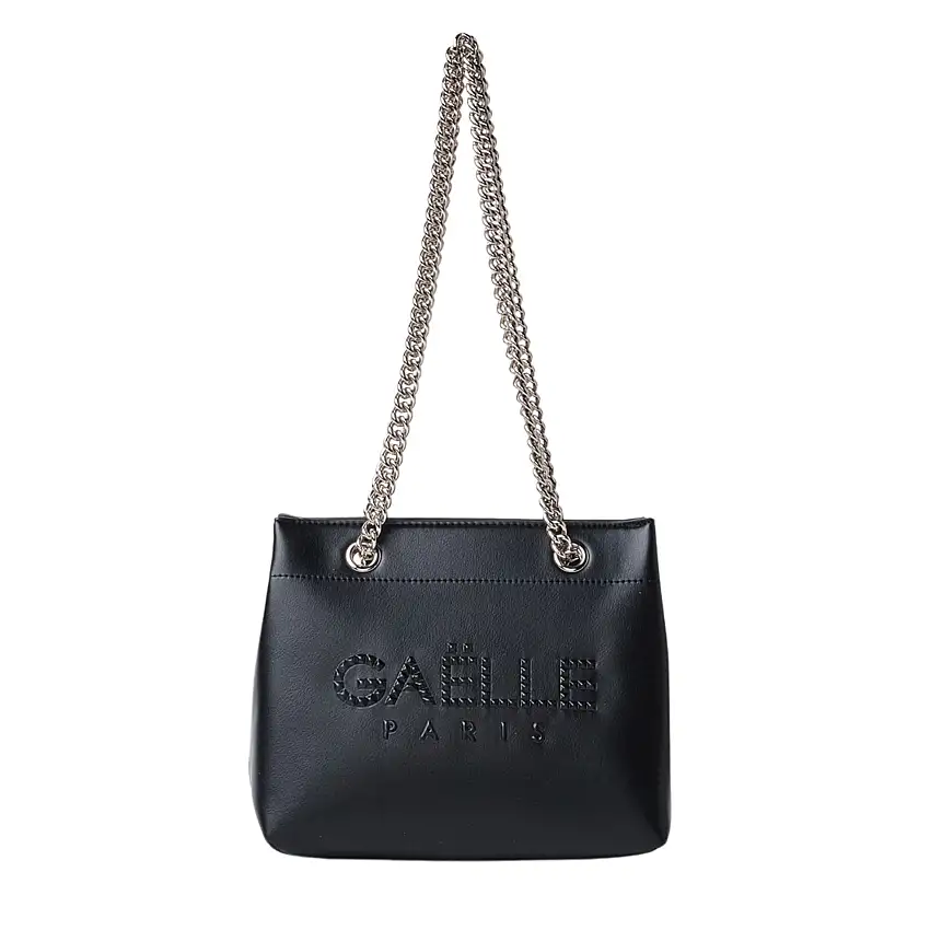 Gaelle Borsetta donna pochette tracolla con logo ricamato nero
