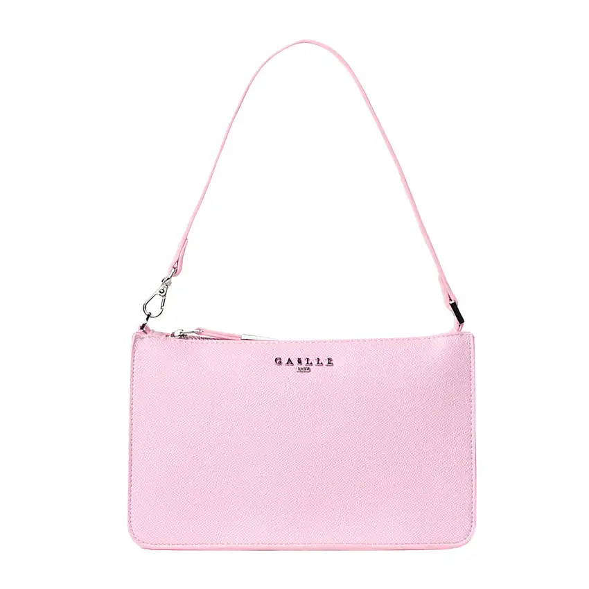 Gaelle Borsetta 20x12x5,5 Cm Con Logo In Metallo Ecopelle Rosa