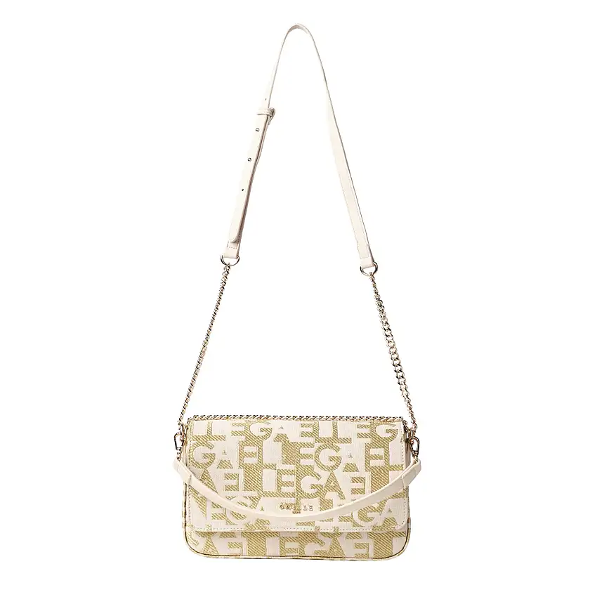Gaelle Borsetta donna borsa tracolla logo natural beige ALL OVER big
