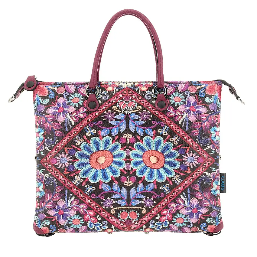 Gabs G3 Plus M Basic Borsa Zaino Trasformabile Hobo Shopper Tote Bauletto in Pelle Stampa 595