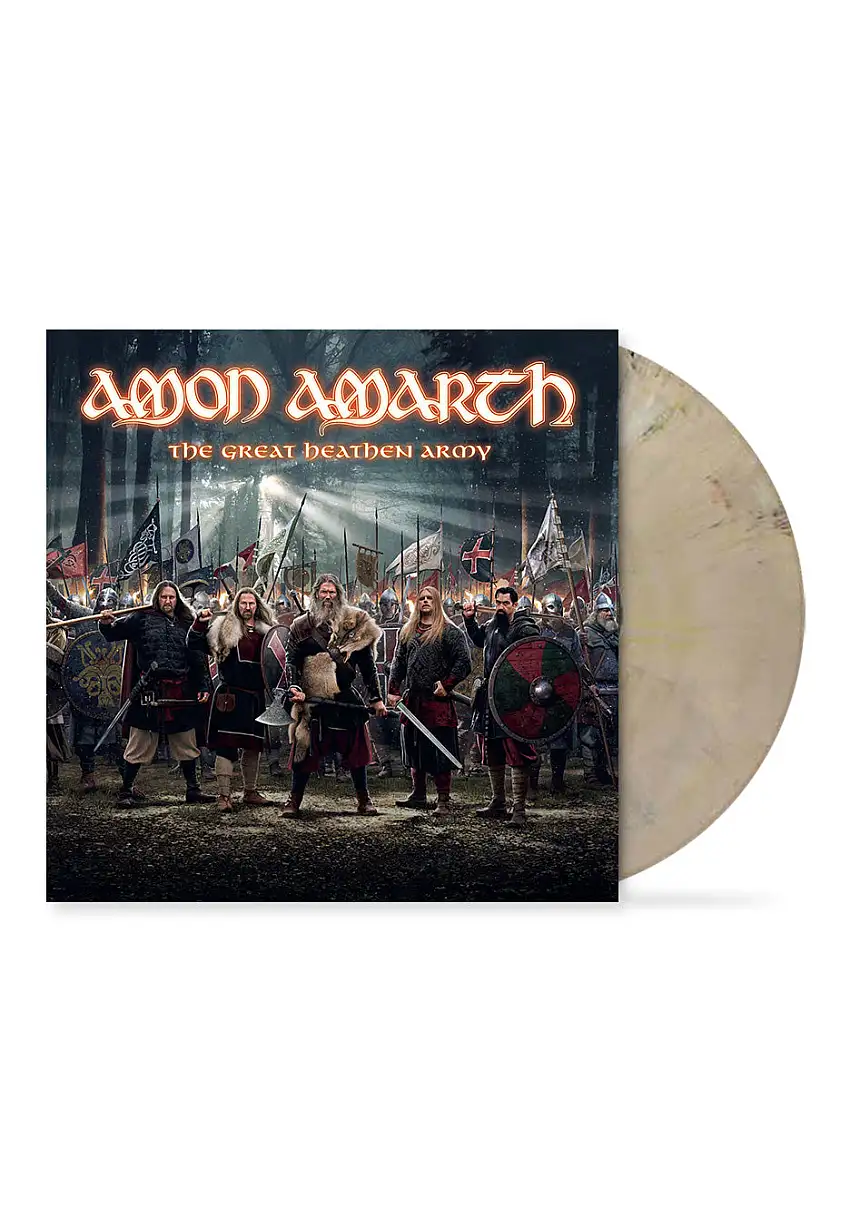Amon Amarth - The Great Heathen Army Fur Off White - Marbled Vinyl
