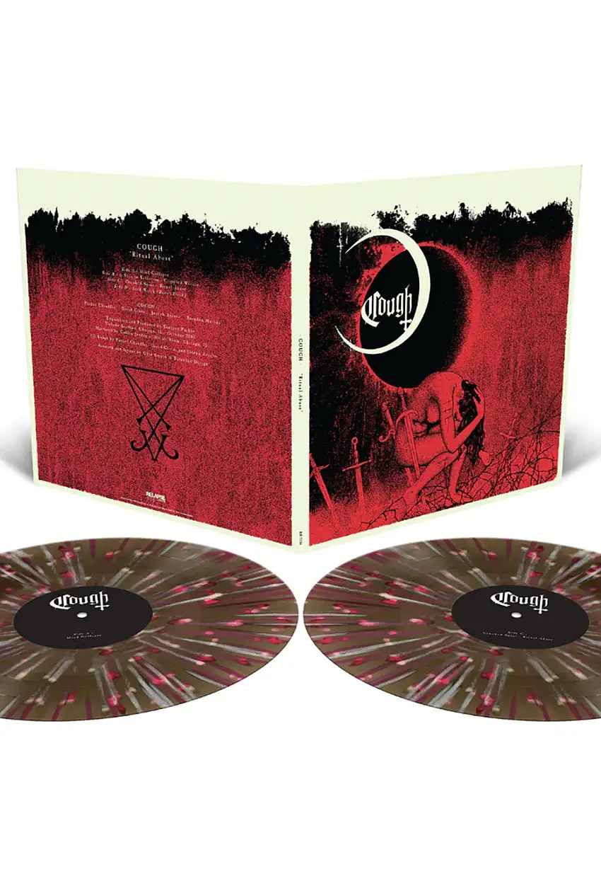 Cough - Ritual Abuse Ltd. Black Ice w/ Neon Magenta/Bone White/Magenta - Splattered 2 Vinyl