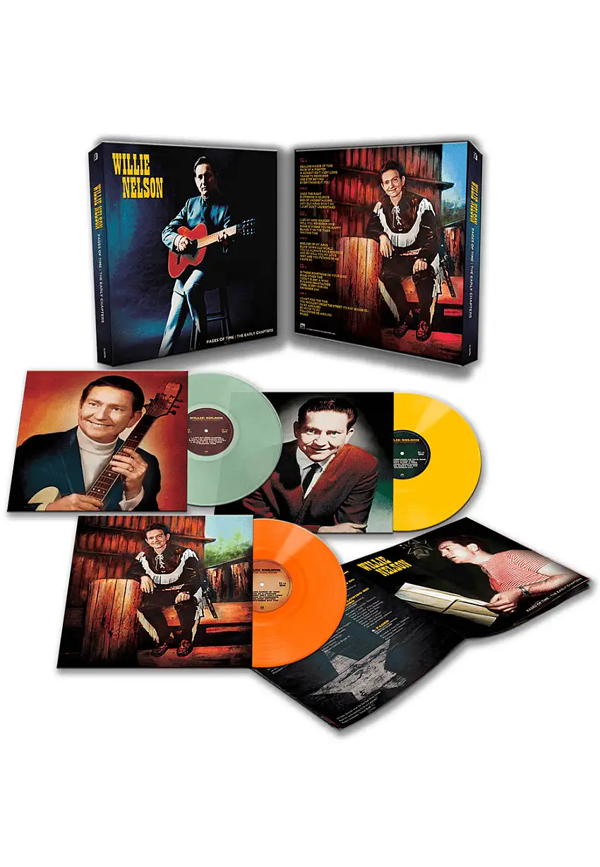Willie Nelson - Pages Of Time: The Early Chapters Ltd. Orange & Coke Bottle Green & Yellow - 3 Vinyl Boxset