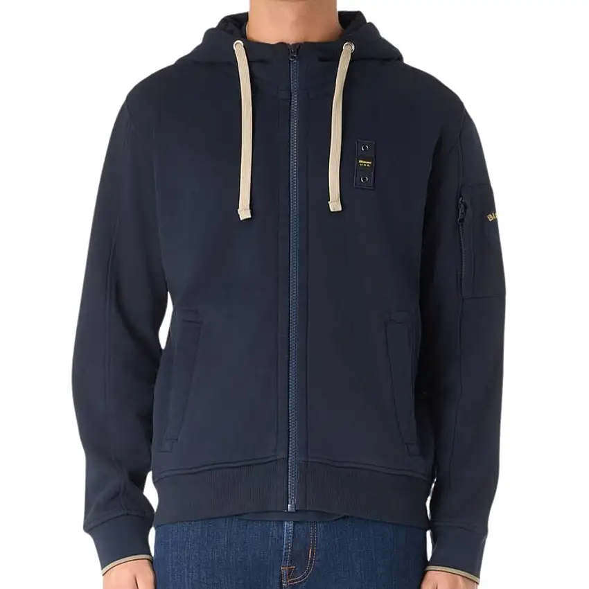 Blauer Felpa Aperta Cappuccio Cardinton 02188 blu