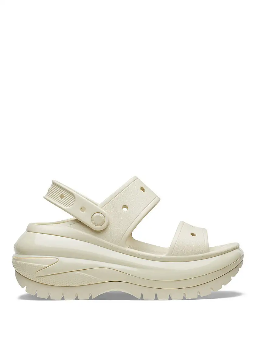 Sandalo Basso Crocs Classic Mega Crush da Donna - Avorio