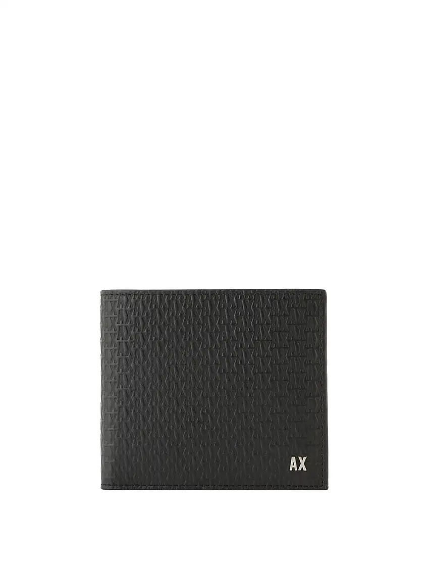 Portafoglio Armani Exchange In Pelle da Uomo - Nero