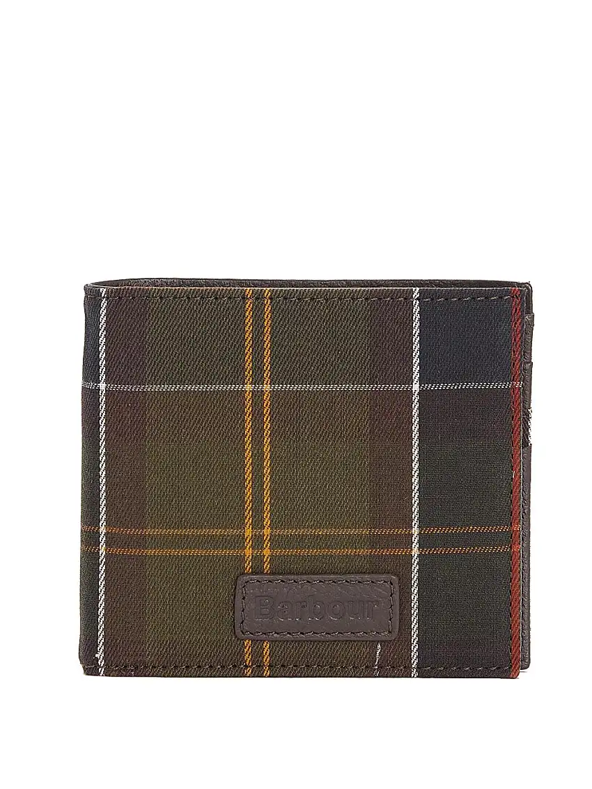 Portafoglio Barbour Tartan da Uomo - Verde