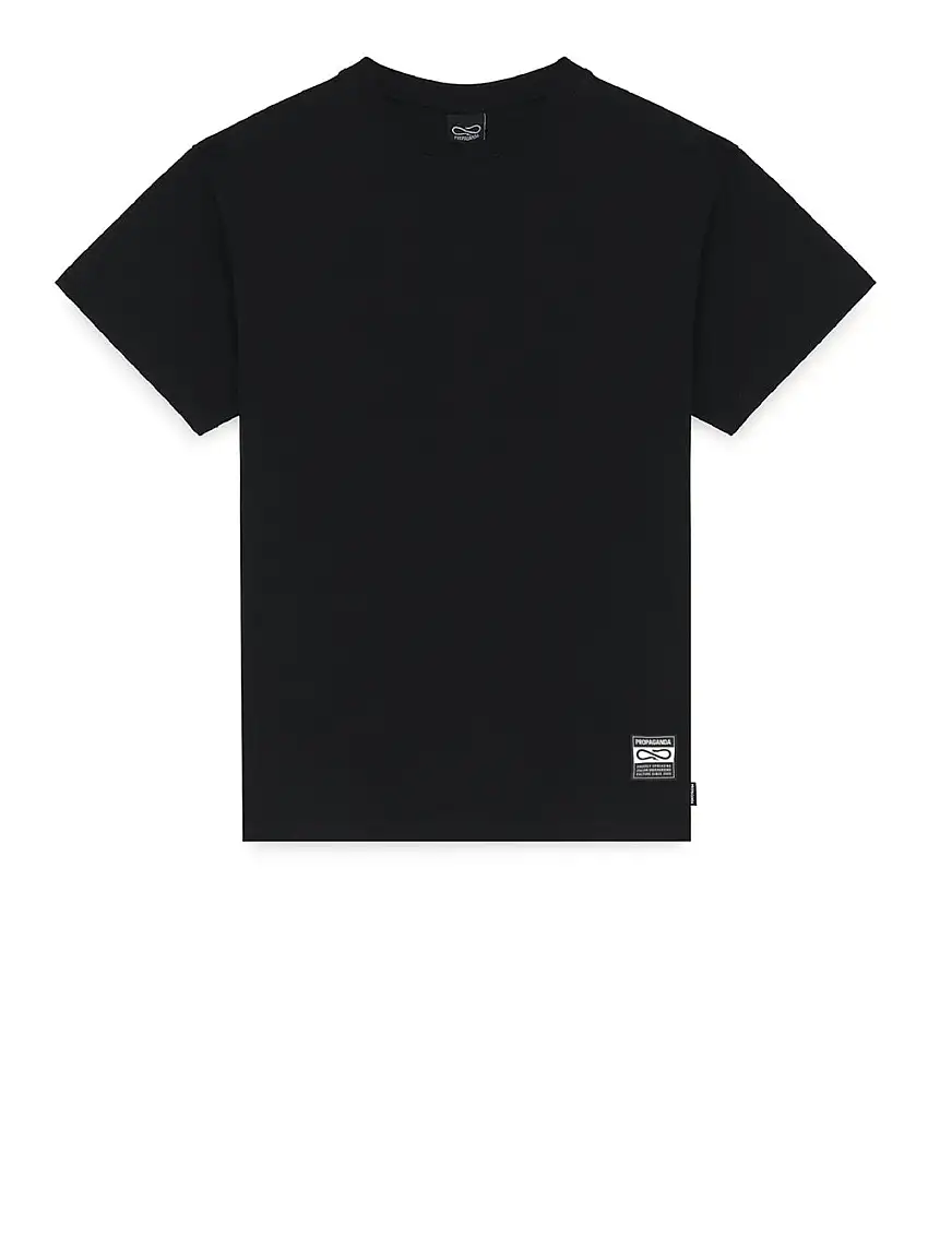 T-shirt Propaganda Label Bicolor da Uomo - Nero