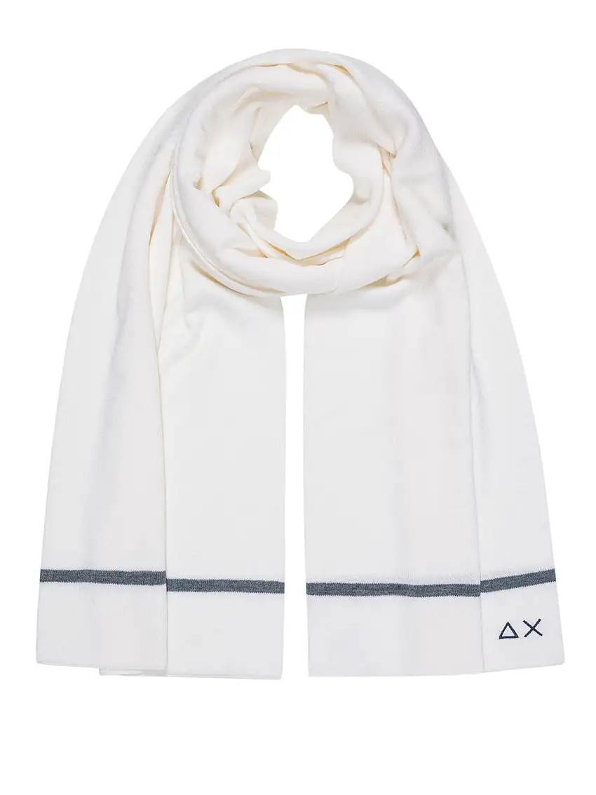 Sciarpa Sun68 Basic da Uomo - Bianco