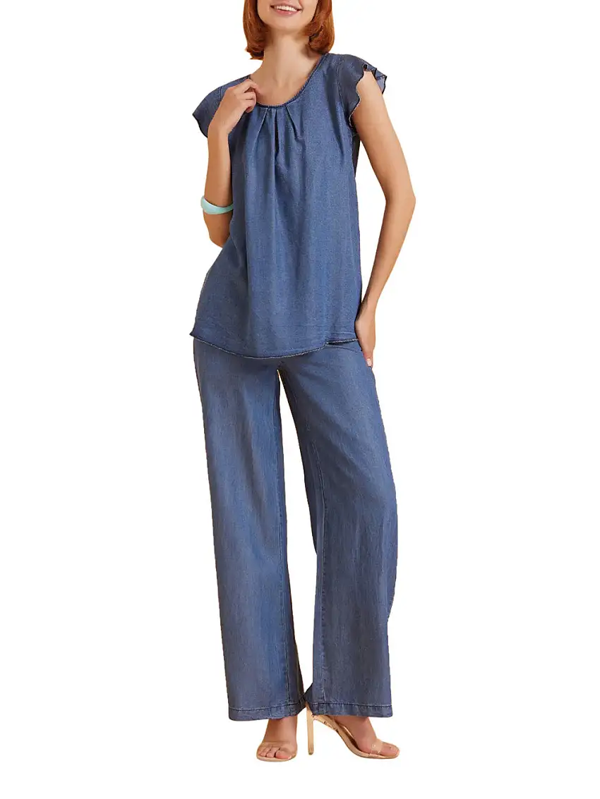 Blusa Take Two da Donna - Denim