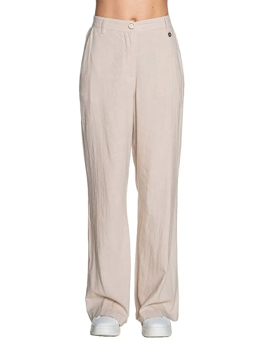 Pantalone Palazzo Yes Zee Chino da Donna - Beige