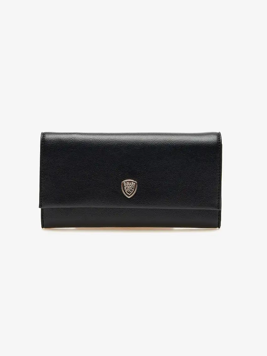 Blauer Portafoglio bottalato donna con Portamonete carte nero Donna 10x20 Cm Fenny03