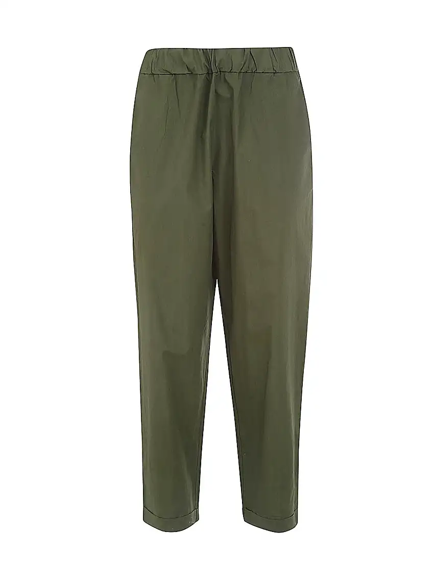 Elastic Waist Trousers With Pockets 26098935