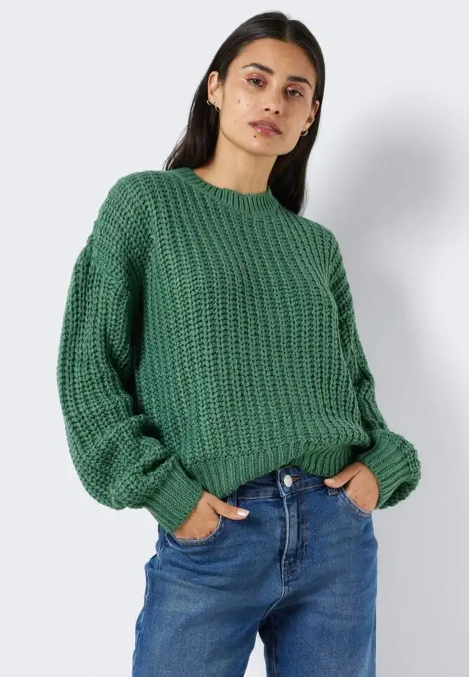 Noisy May - Charlie O Neck Foliage Green - Pullover