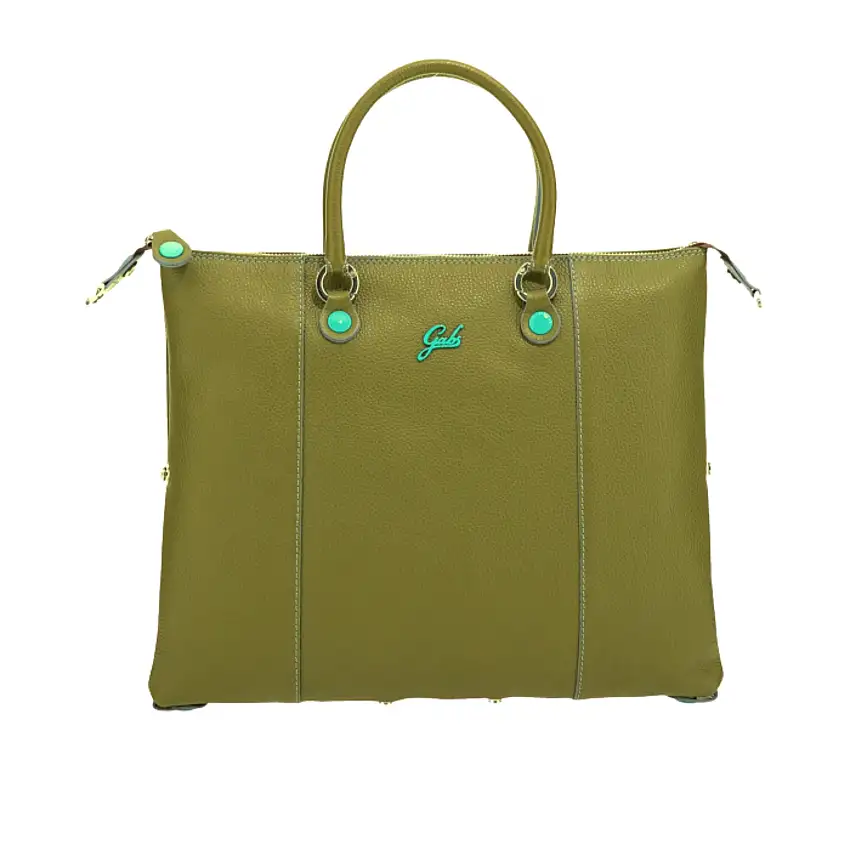 Gabs Borsa Donna trasformabile G3 PLUS L BULL BASIC Shopper Trasformabile Zaino Verde Prezzemolo