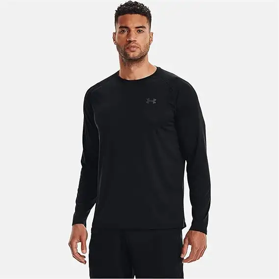 Under Armour UA Tech 2.0 maglietta antisudore leggera a maniche lunghe allenamento men nero