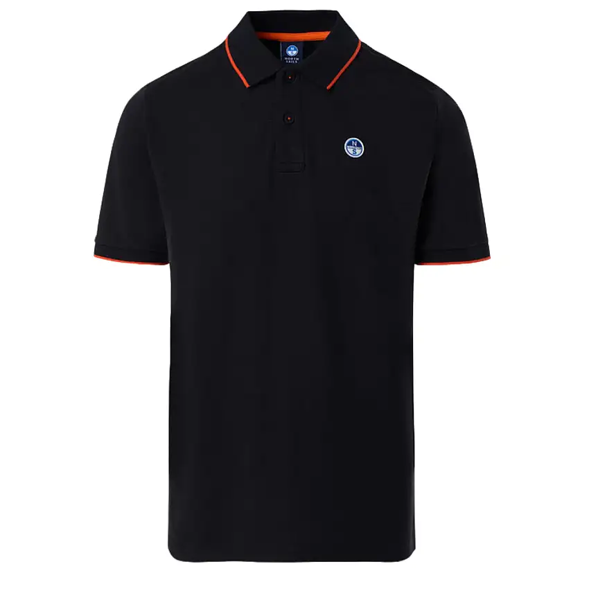 North Sails Polo maglia maglietta 692452 colletto rigato cotone biologico