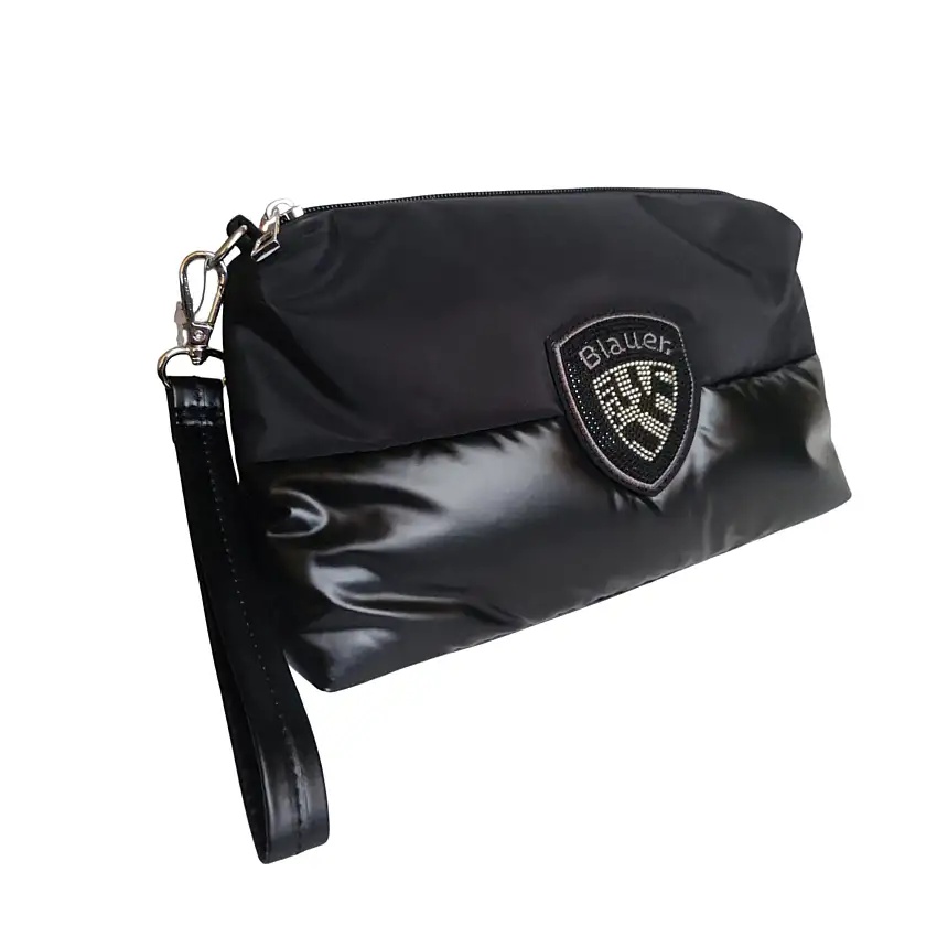 Blauer pochette necessaire Borsa Nera Con Logo Con Strass tracolla bag donna MIRA