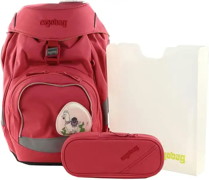 Ergobag Set scuola zaino astuccio Ergonomico Personalizzabile Eco Resistente Lamas