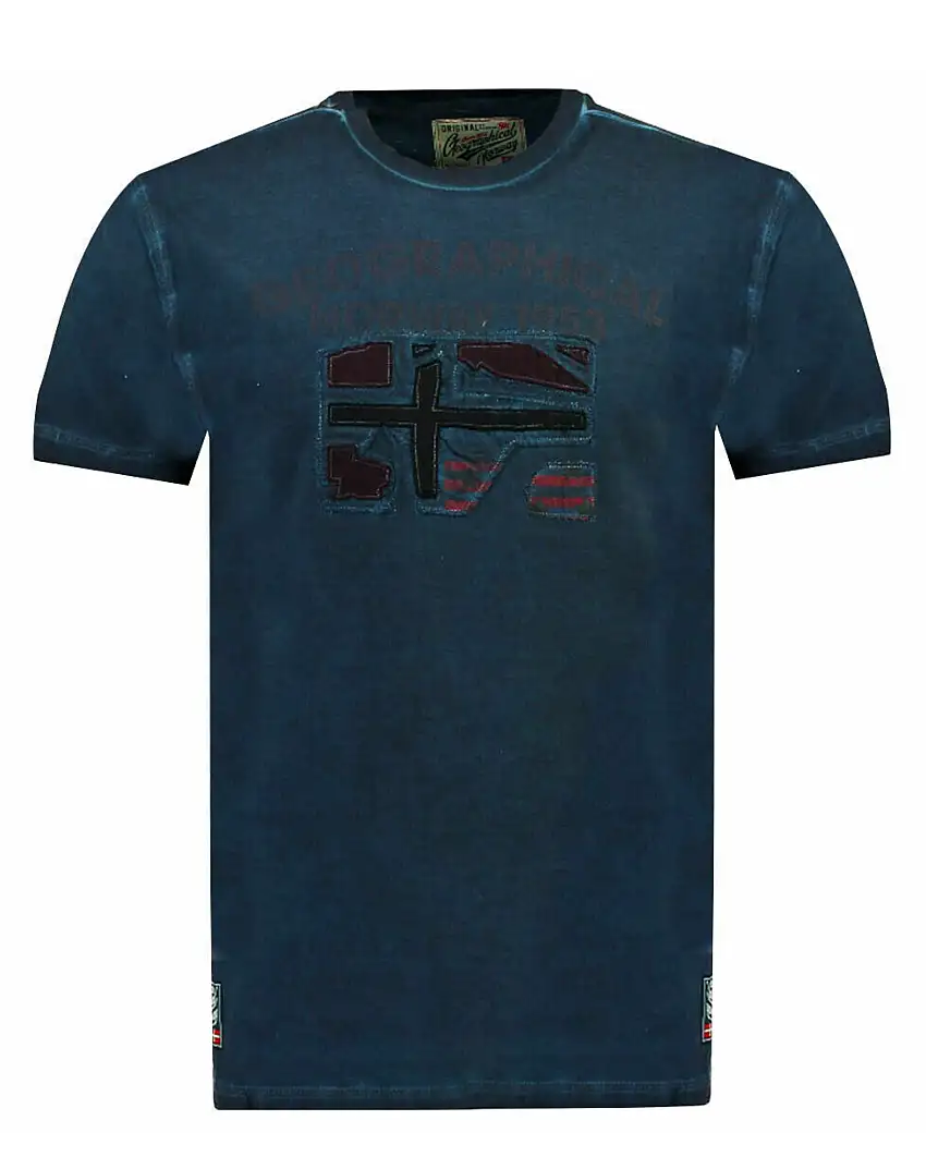 Geographical Norway T-shirt Jotz Blu Uomo