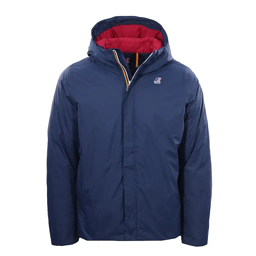 K-way Franck Thermo Plus Con Cappuccio Blu Uomo