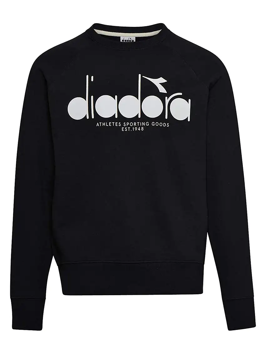 Diadora felpa Maglia Crew 5 Palle Cotone Nero