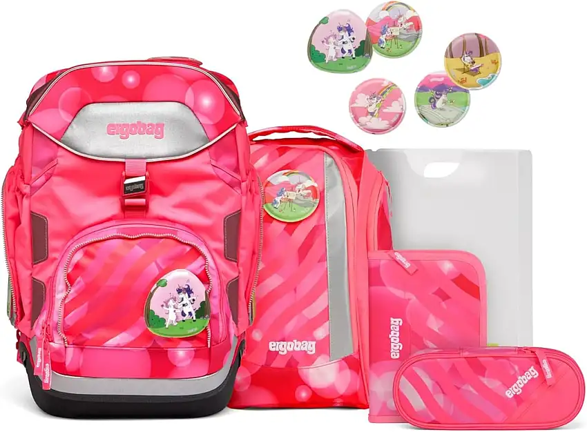 Ergobag Ergonomico SET 6 PEZZI portapenne zaino borsa astuccio Eco Unicorn