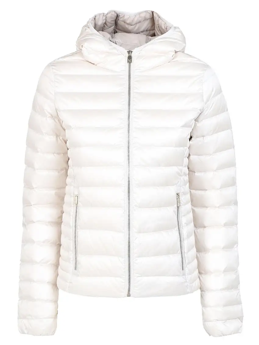 Ciesse Piumini Aghata Piumino Parka Giaccone Con Cappuccio Impermeabile Bianco Donna