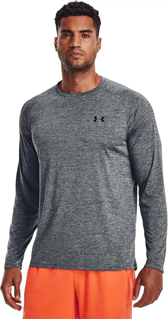Under Armour UA Tech 2.0 maglietta antisudore leggera a maniche lunghe allenamento men grigio