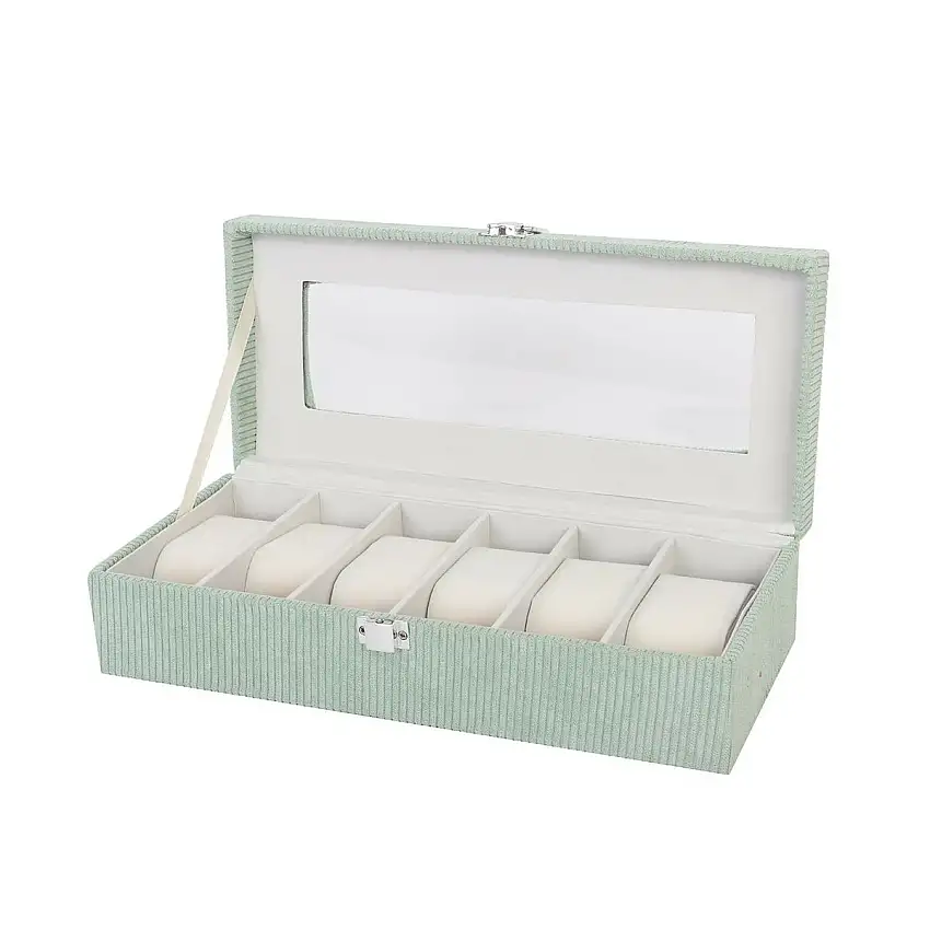 Custodia per orologi Versa Verde Poliestere 13,5 x 9 x 30,5 cm 41956130