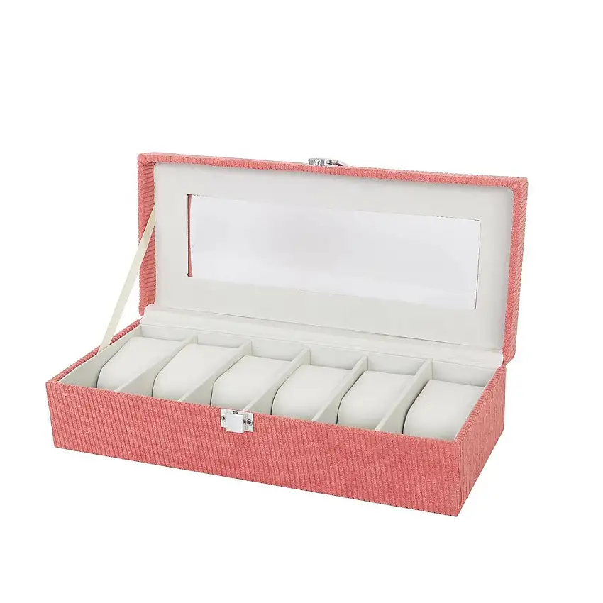 Custodia per orologi Versa Rosso Poliestere 13,5 x 9 x 30,5 cm 51067919