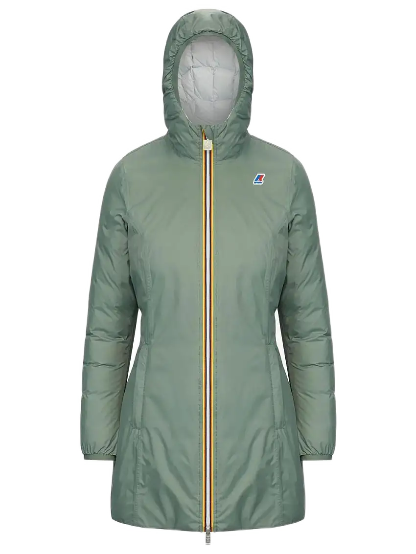 K-way Denise Thermo Plus.2 Double Reversibile Giubbotto Piumino Verde Donna