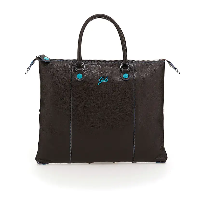 Gabs G3 Plus M Basic Borsa Zaino Trasformabile Hobo Shopper Tote Bauletto in Pelle Nero