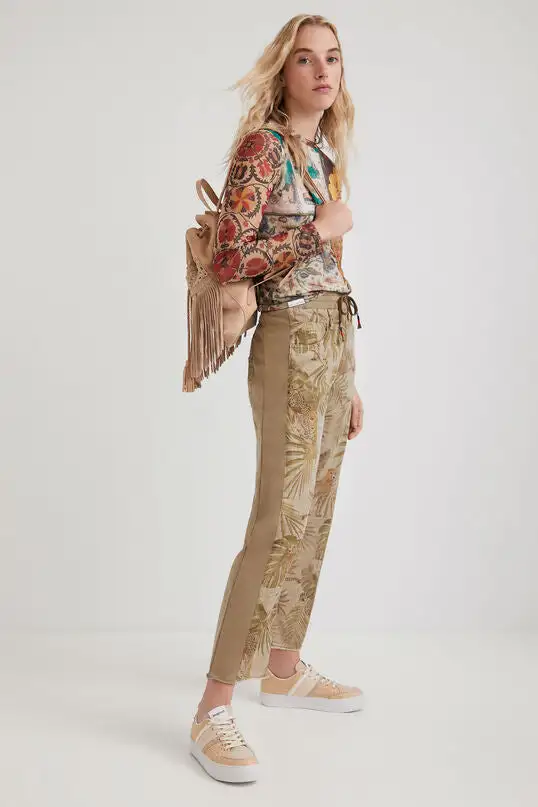 Desigual Ibrido Tropicale Comfort Fit Multicolore Donna