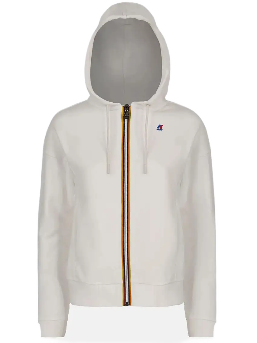 K-way Deline Giubbotto Sportivo A Felpa Bianco Donna