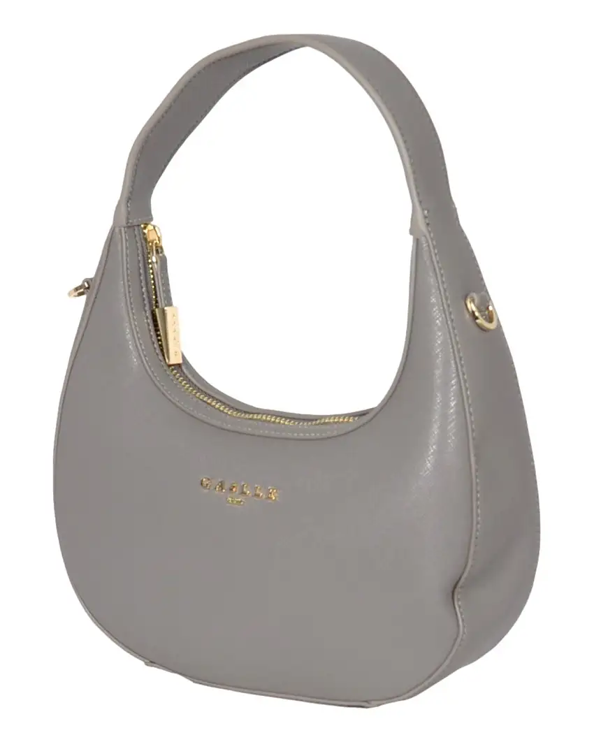 Gaelle Borsa Hobo Donna in Ecopelle Grigio con Logo Oro