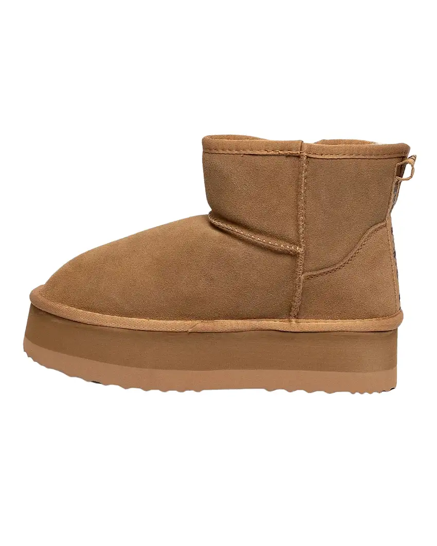Gaelle stivaletti stivali Eskimo Boot Con Pelliccia Interna Marrone Donna