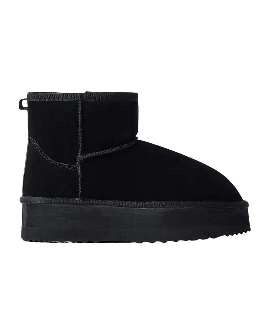 Gaelle stivaletto Eskimo Boot Con Pelliccia Interna Nero Donna