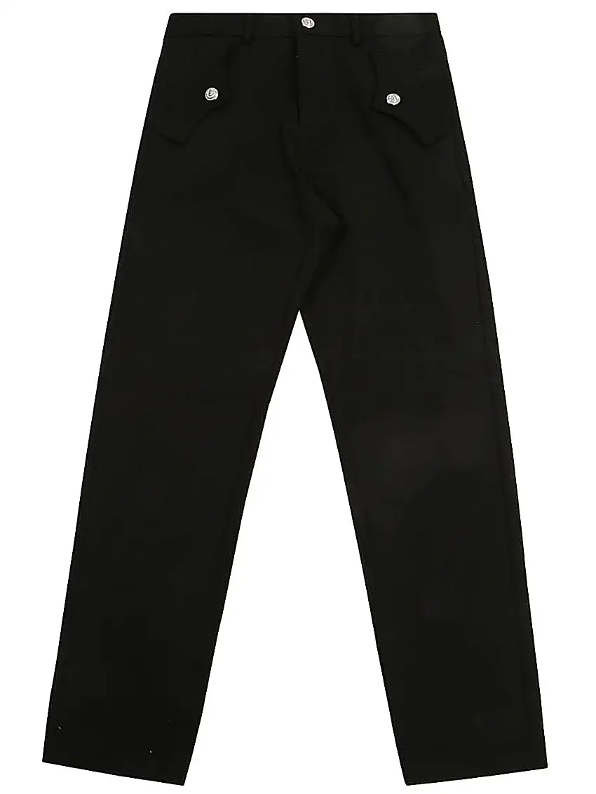 Balmain Kidspantaloni dritti con bottoni logati