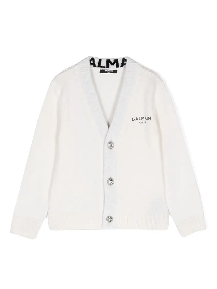 Balmain KidsCardigan con stampa