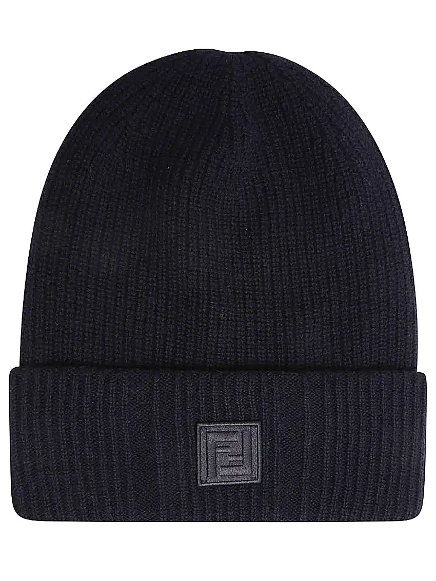 BeanieCappello in lana e cashmere blu